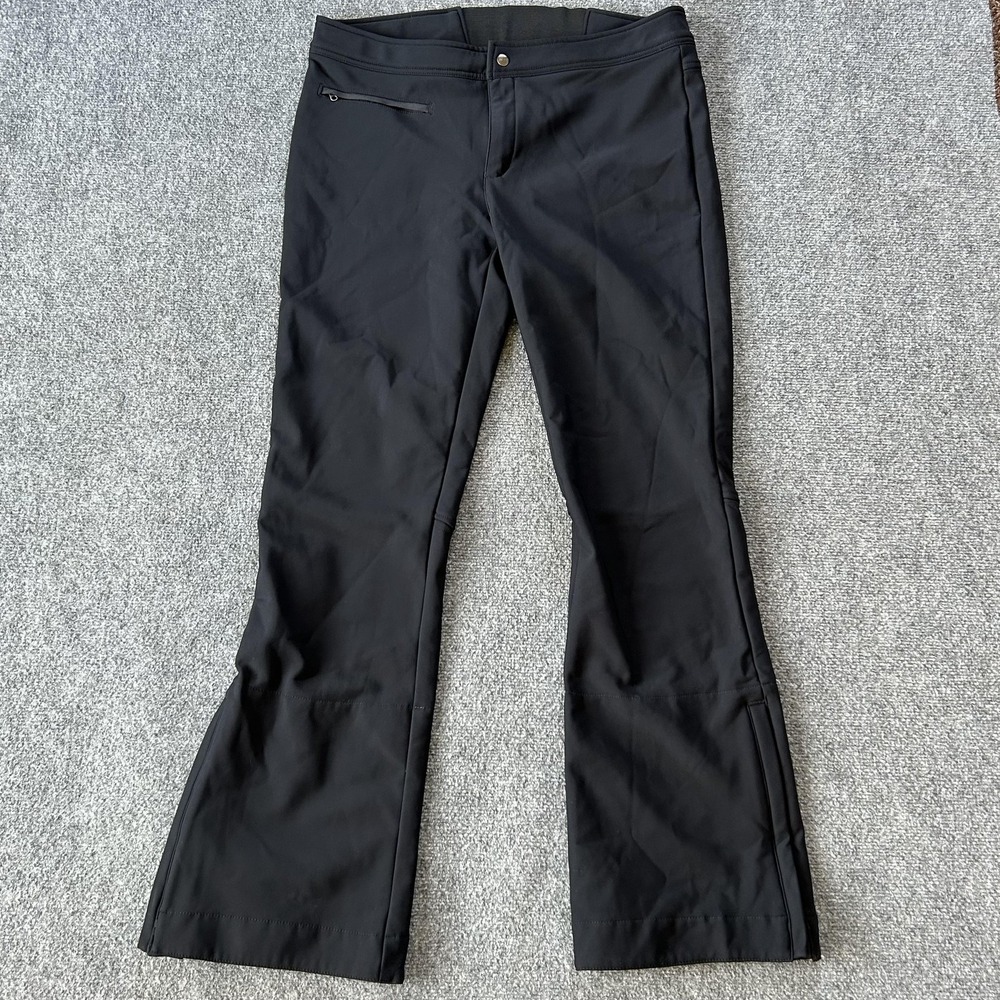 Obermeyer Pants Womens 12 Long Black Softshell Fleece Lined Stretch Ski Snow